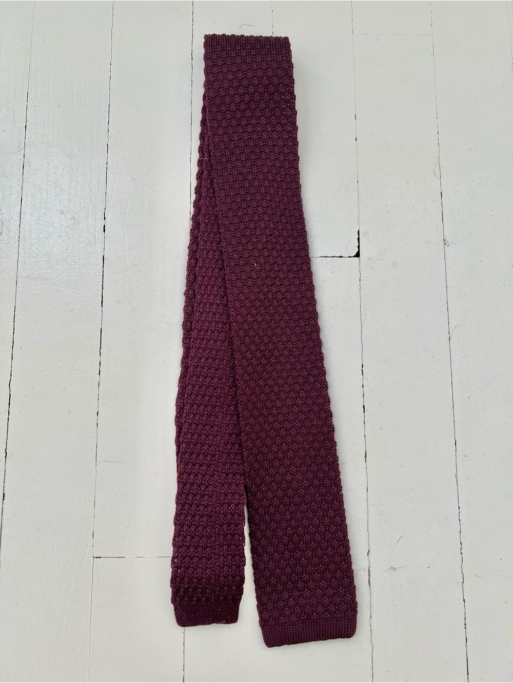 Suitsupply Burgundy Knit Tie